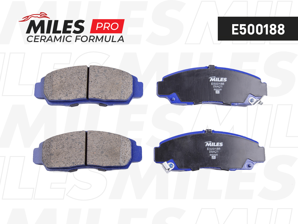 Колодки тормозные MILES E5 Ceramic HONDA CIVIC 01-05/FR-V 1.7-2.2 05-/STREAM 1.7/2.0 01- передние