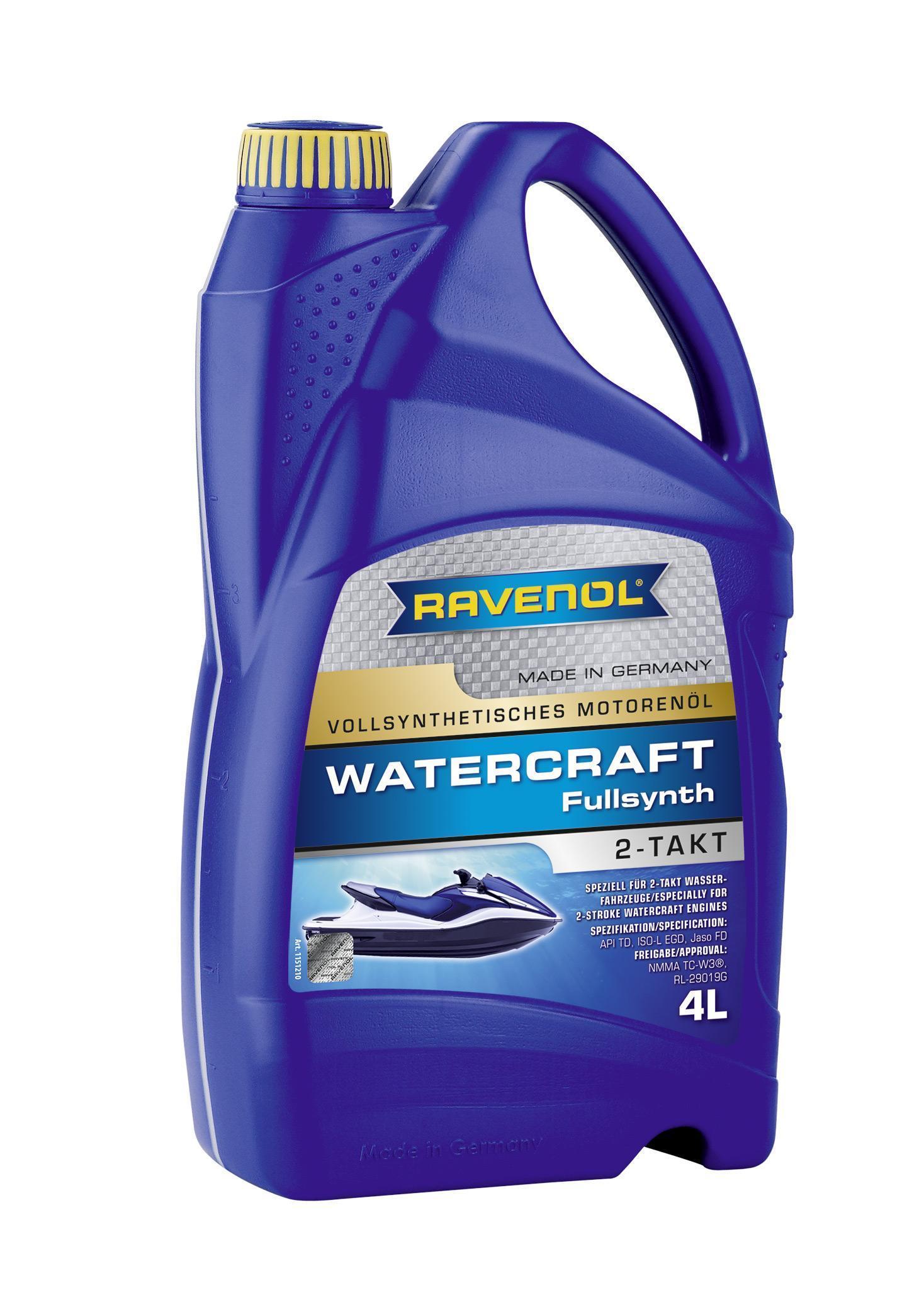 Масло Ravenol Watercraft Fullsynth 2T синтетическое 4л
