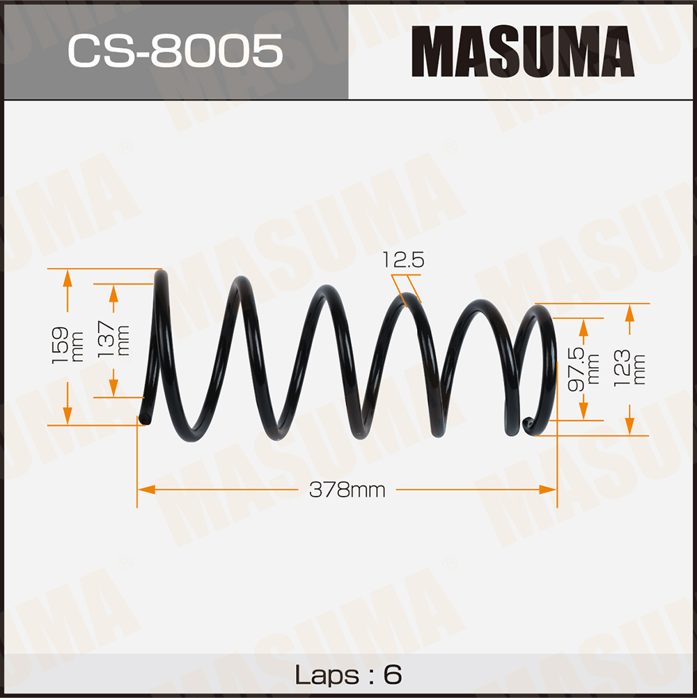 Пружина подвески SUZUKI SX4 / YA21S передняя Masuma
