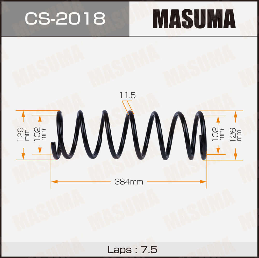 Пружина подвески Nissan WINGROAD/ WHNY11 задняя Masuma