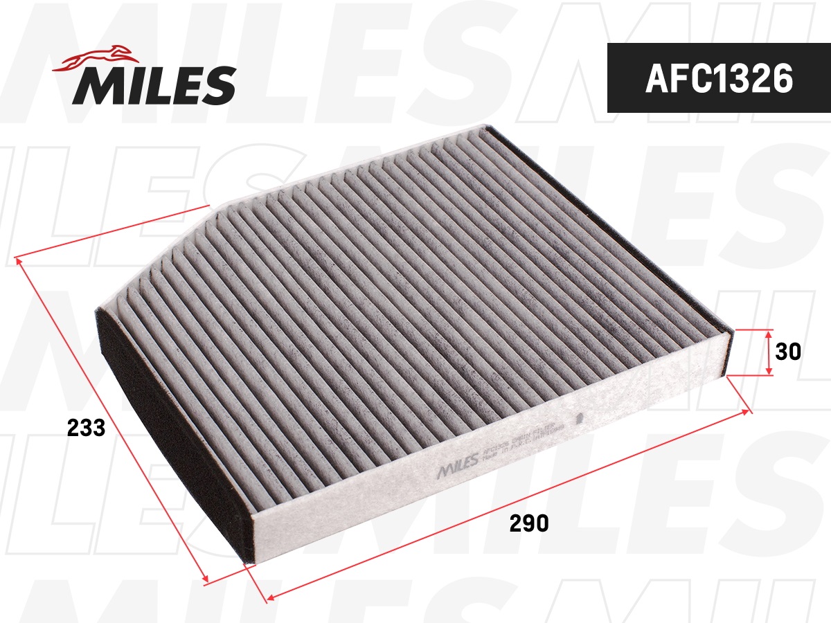 Фильтр салона MILES /CUK29007 FORD 1839688 FORD TRANSIT 14- угольный