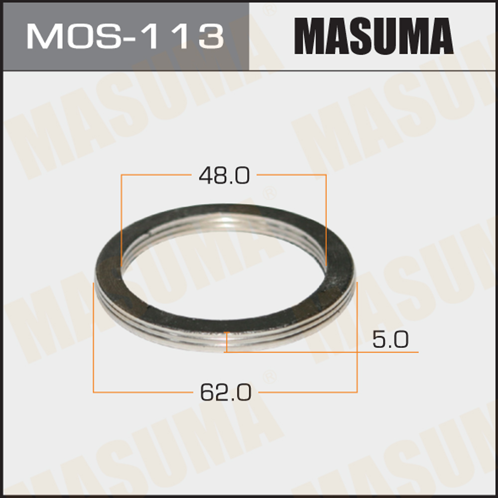 Кольцо глушителя 48 х 62 x 5 Masuma