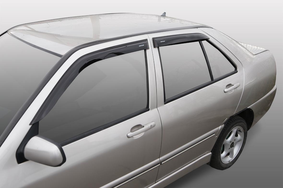 Дефлекторы на боковые стекла Chery Amulet 2003-2010/Vortex Corda седан 2010-2012 накладные 4 шт. Corsar DEF00469