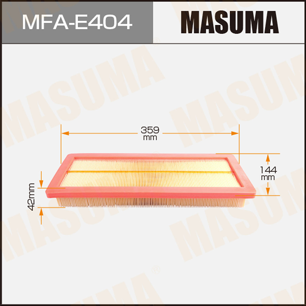 Фильтр воздушный Peugeot 207 06-, 308 07-, 408 12-; Citroen C4 08-10 (двс 1.6 16V Turbo THP) Masuma