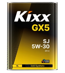 Масло Kixx 5/30 GX5 SJ полусинтетическое 4 л