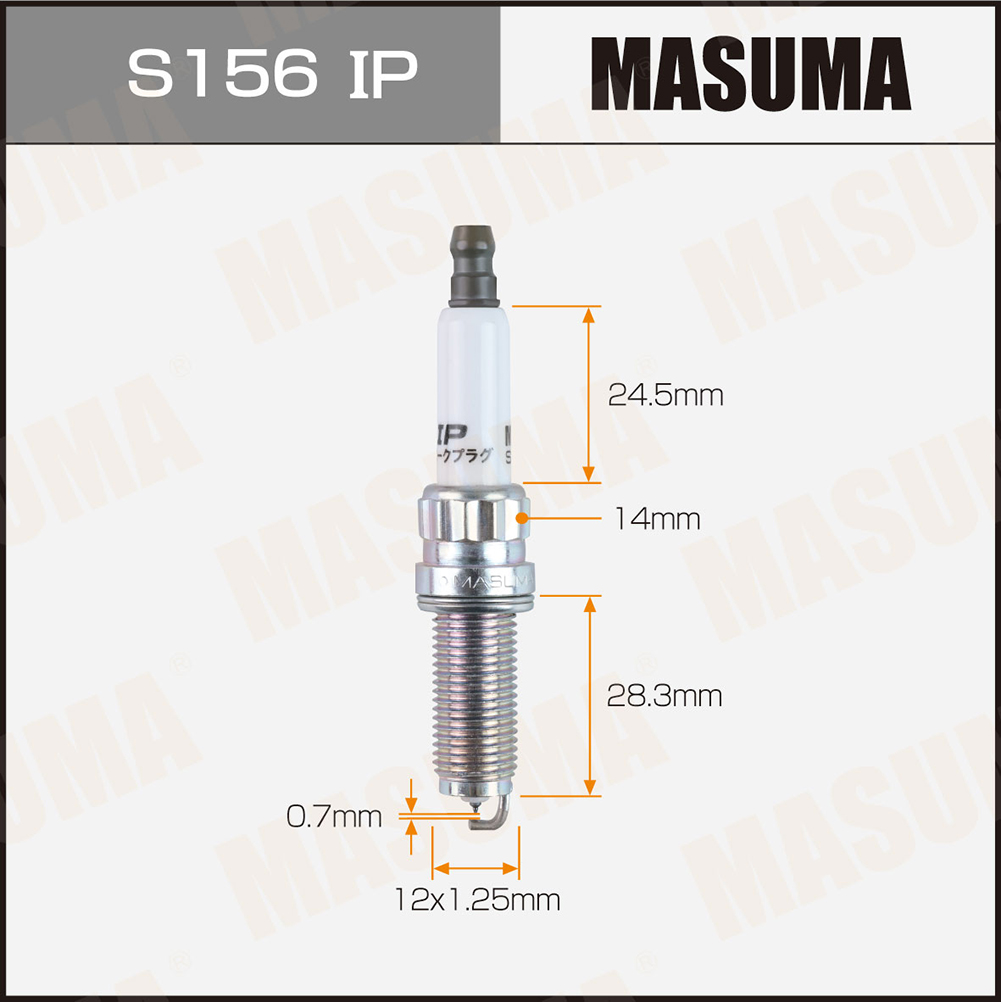 Свеча зажигания Masuma S156IP Iridium + Platinum