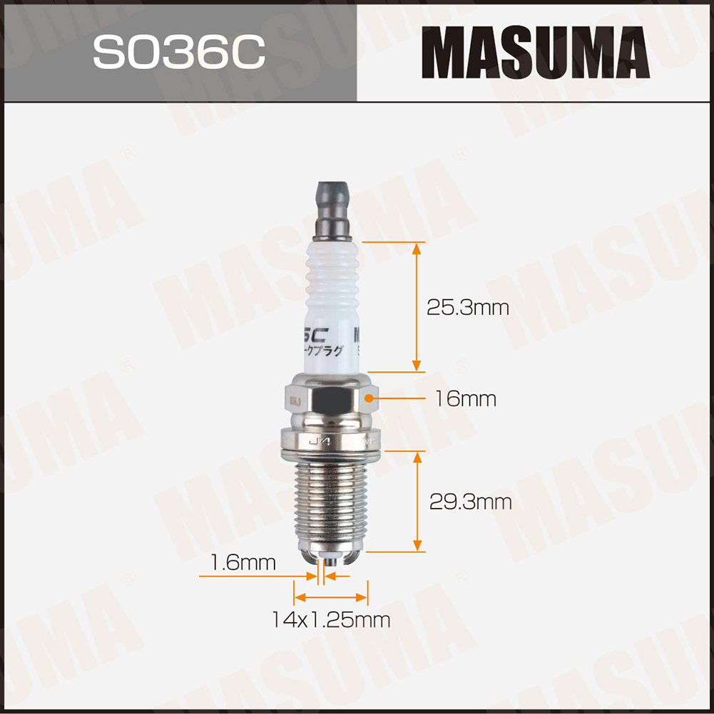Свеча зажигания Masuma S036C Nickel BKR6EKUB (3584)
