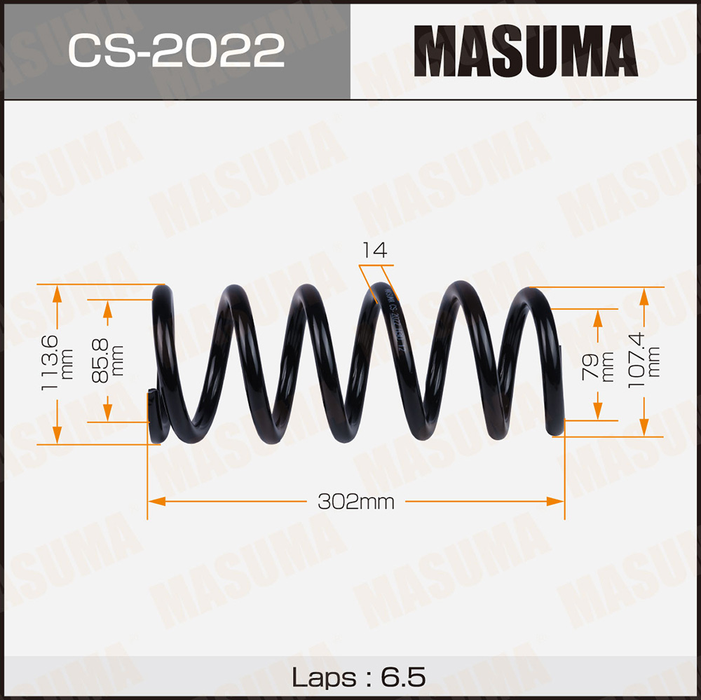 Пружина подвески Nissan Wingroad 02- задняя Masuma