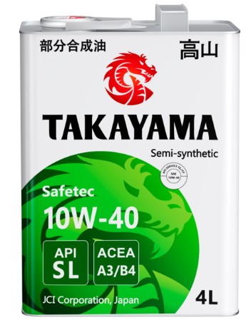 Масло моторное Takayama 10W-40 Safetec ACEA A3/B4 API SL 4л металл / 10W40