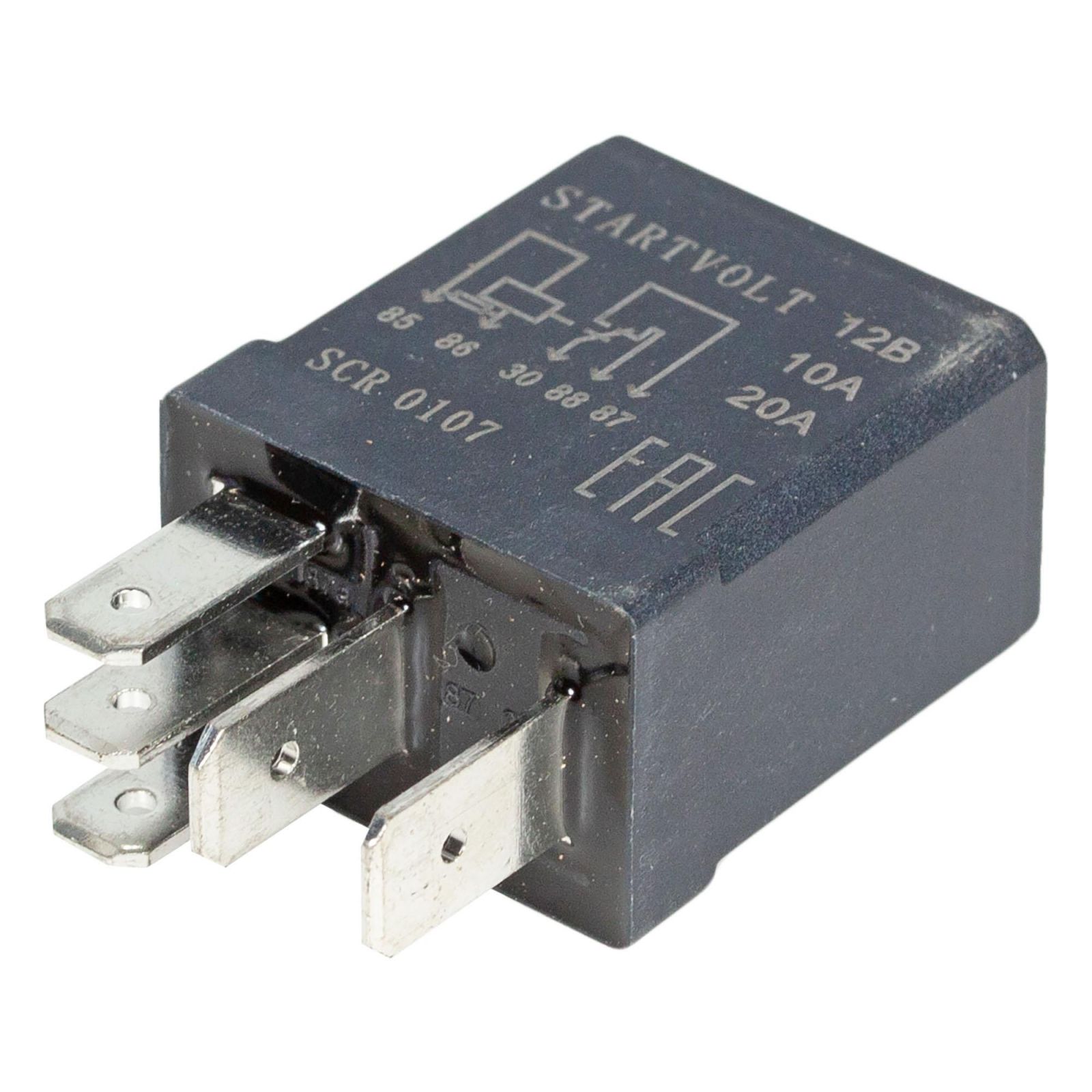 Реле 12 В 10/20А 5и-контактное с резистором StartVolt