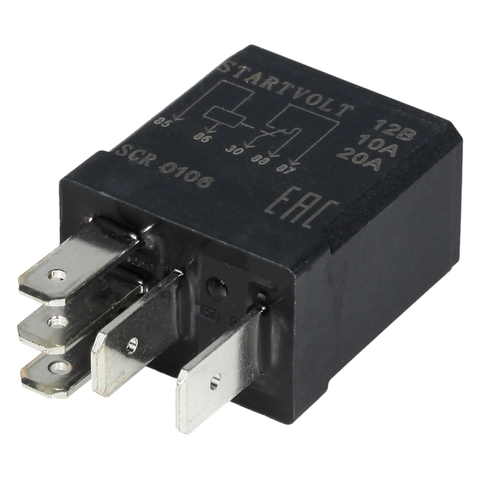 Реле 12 В 10/20А 5и-контактное без резистора StartVolt