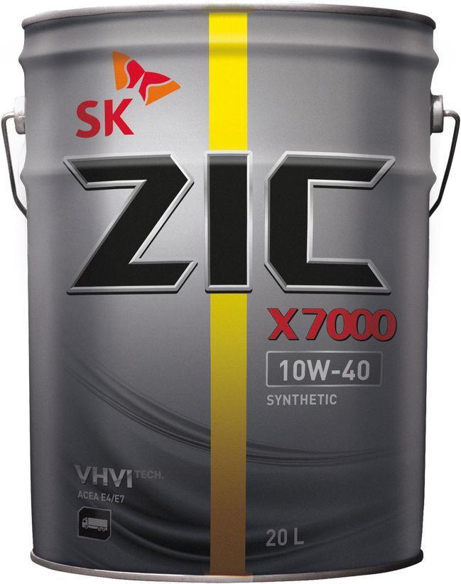 Масло моторное ZIC 10W-40 X7000 AP дизель синтетическое 20л / 10W40