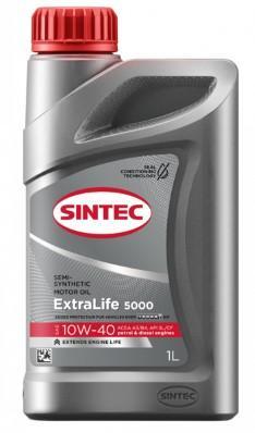 Масло моторное Sintec 10W-40 ExtraLife 5000 A3/B4, SL/CF полусинтетическое 1л / 10W40