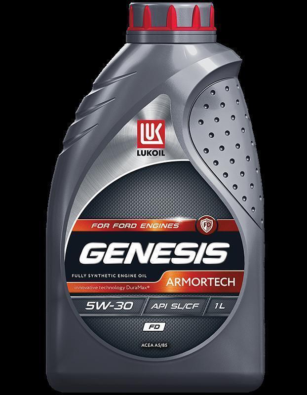 Масло моторное Лукойл Genesis Armortech FD 5W-30 SL/CF А5 В5 синтетическое 1л / 5W30