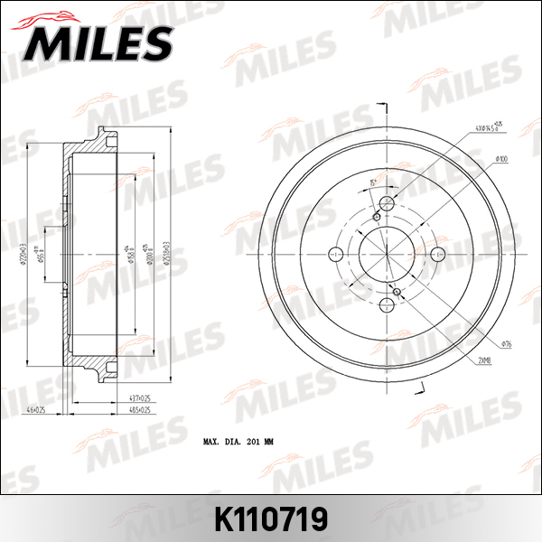 Барабан тормозной Toyota Yaris Miles