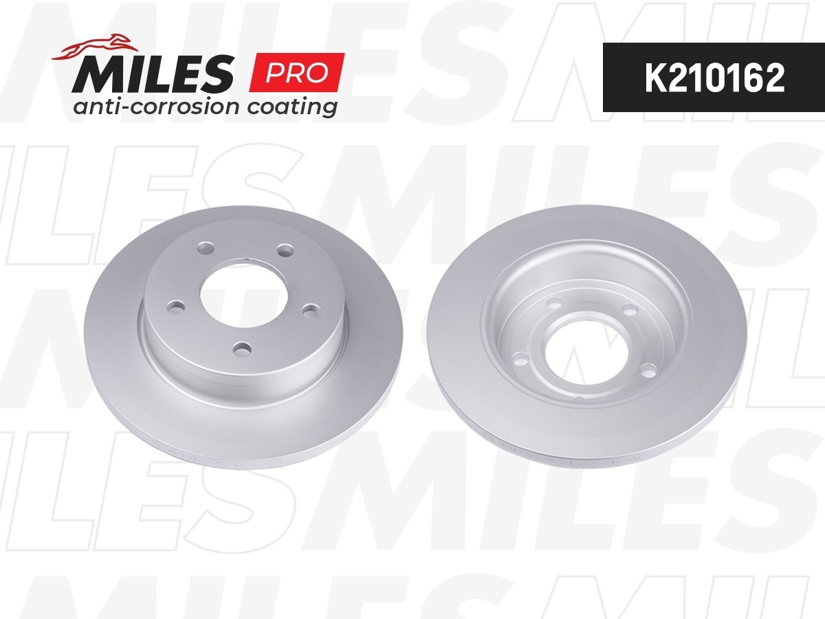 Диск тормозной Mazda 3 1.4-2.0 03- задний Miles PRO (антикоррозийное покрытие)
