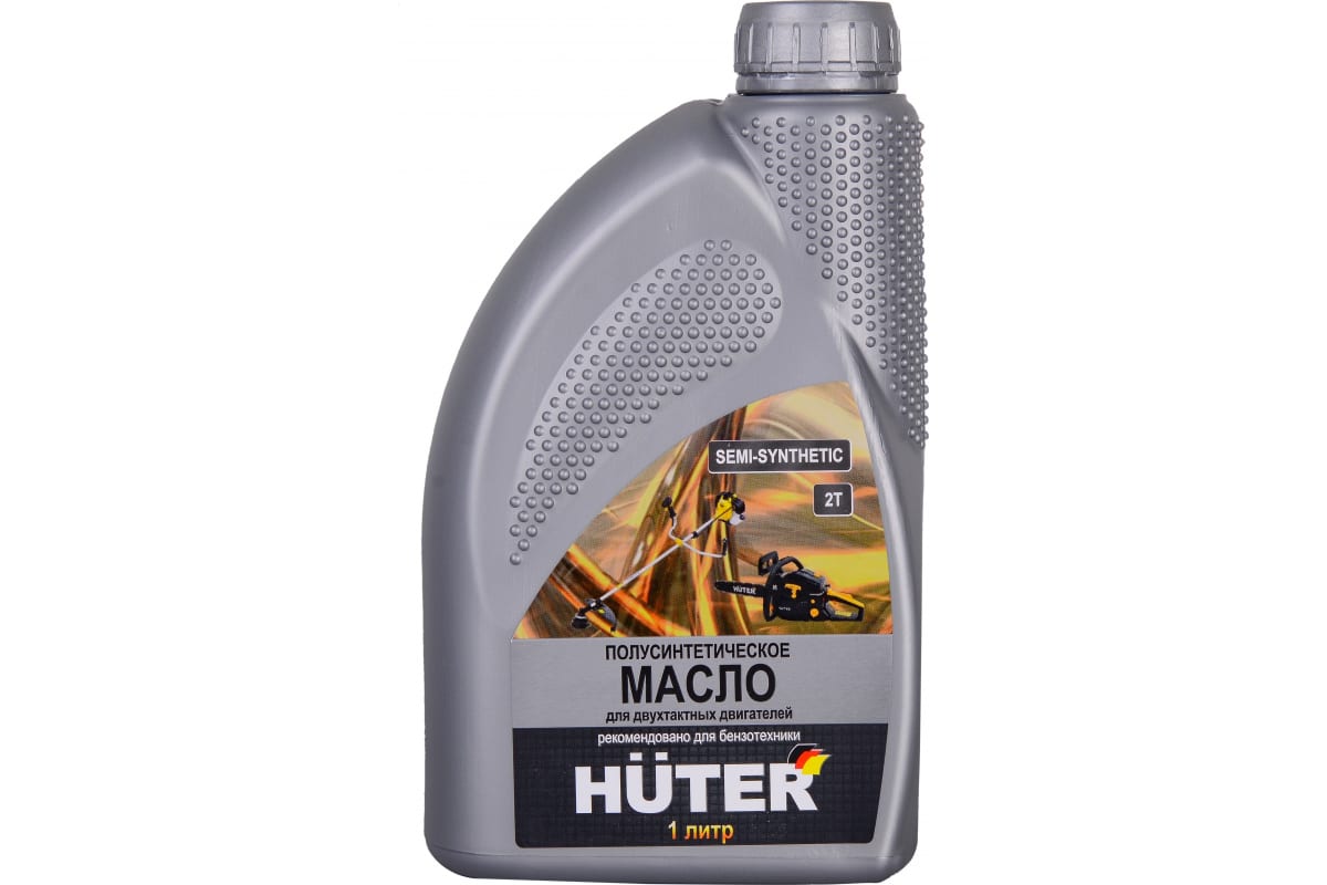 Масло 2T полусинтетическое для двухтактных двигателей, для техники Huter, 1л