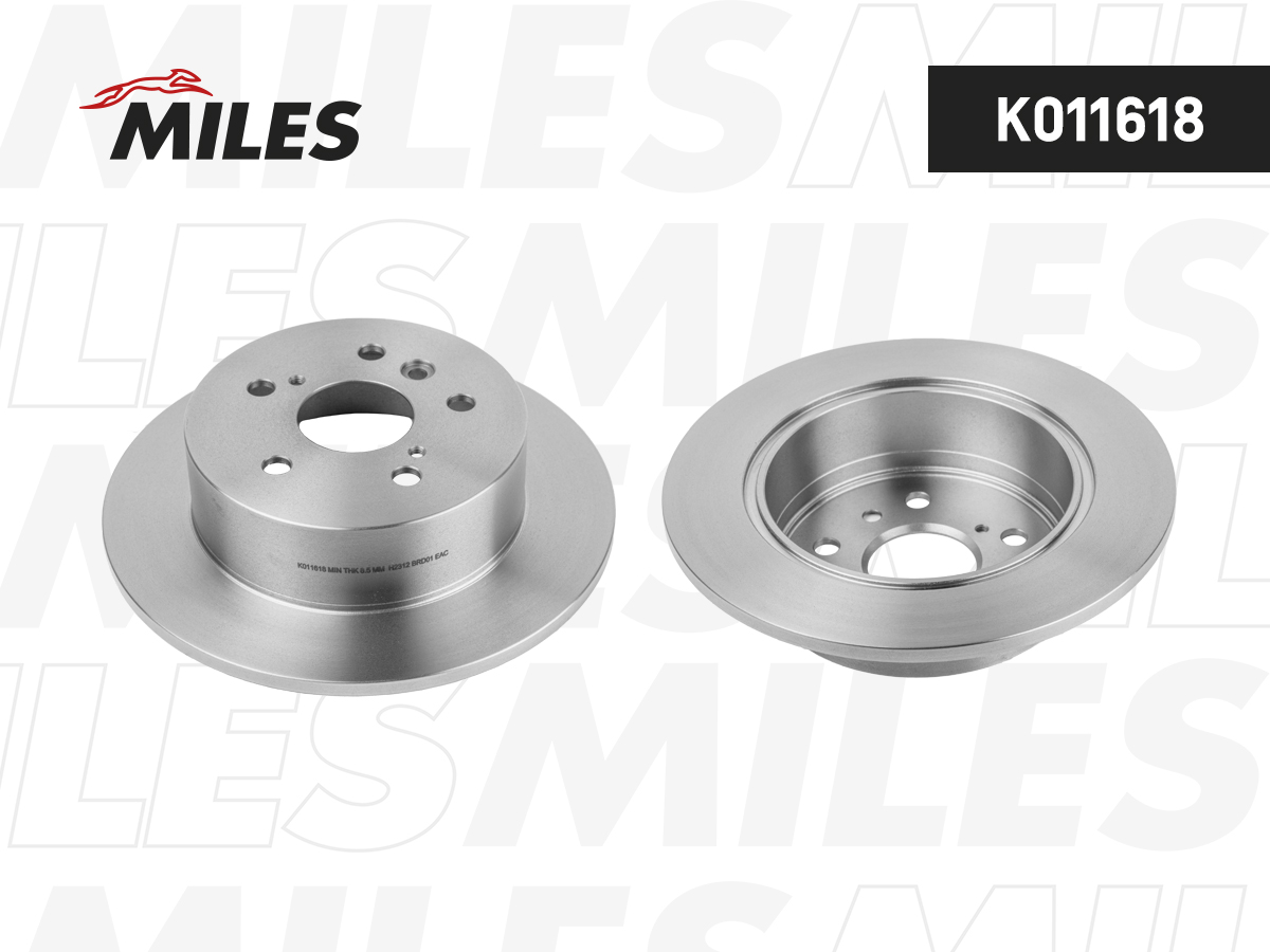 Диск тормозной Toyota Camry (V40, V50) 06-; Lexus ES (V4) 06- задний Miles