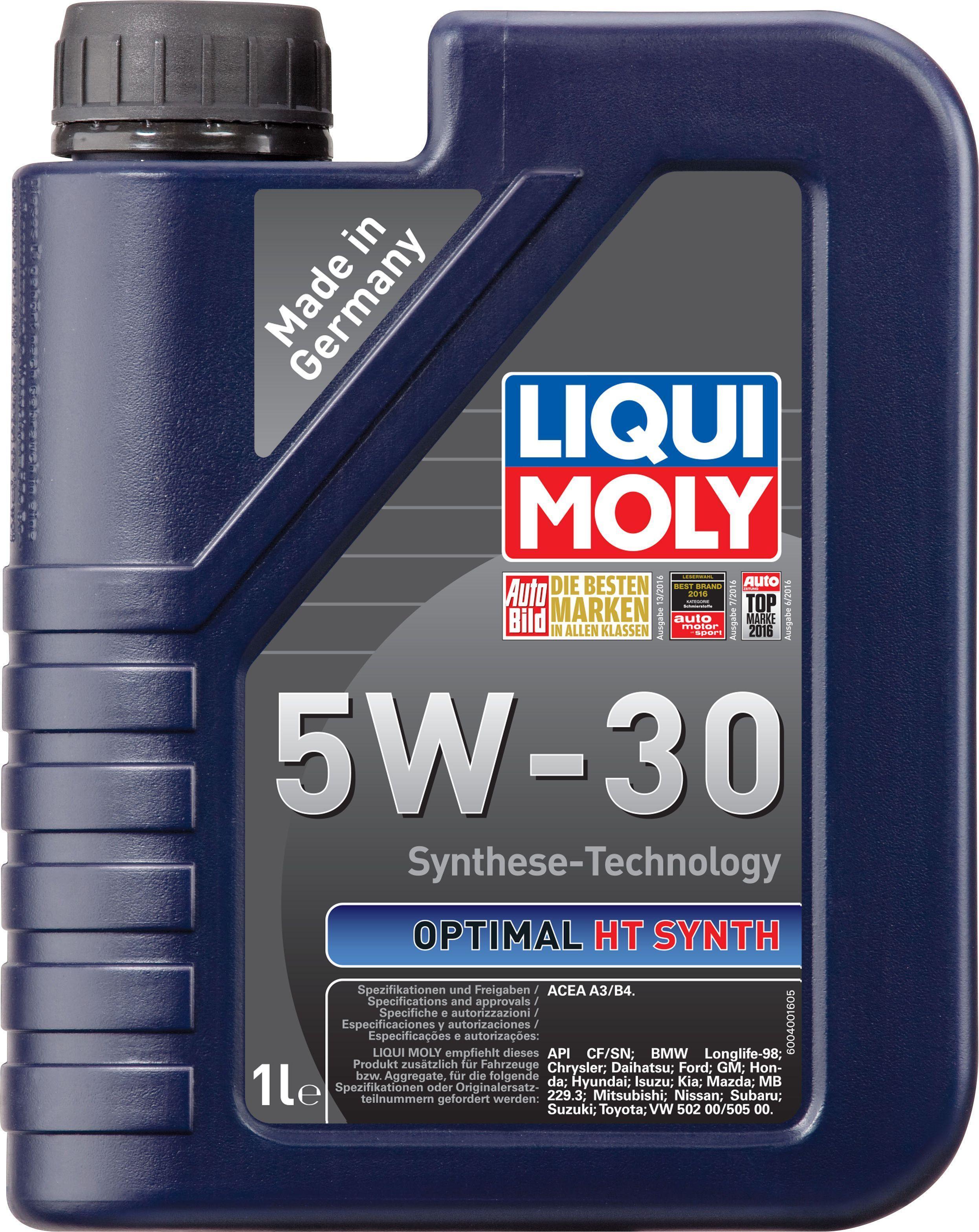 Масло моторное LiquiMoly 5W-30 Optimal Synth HC синтетическое SN/CF А3/В4 1л / 5W30