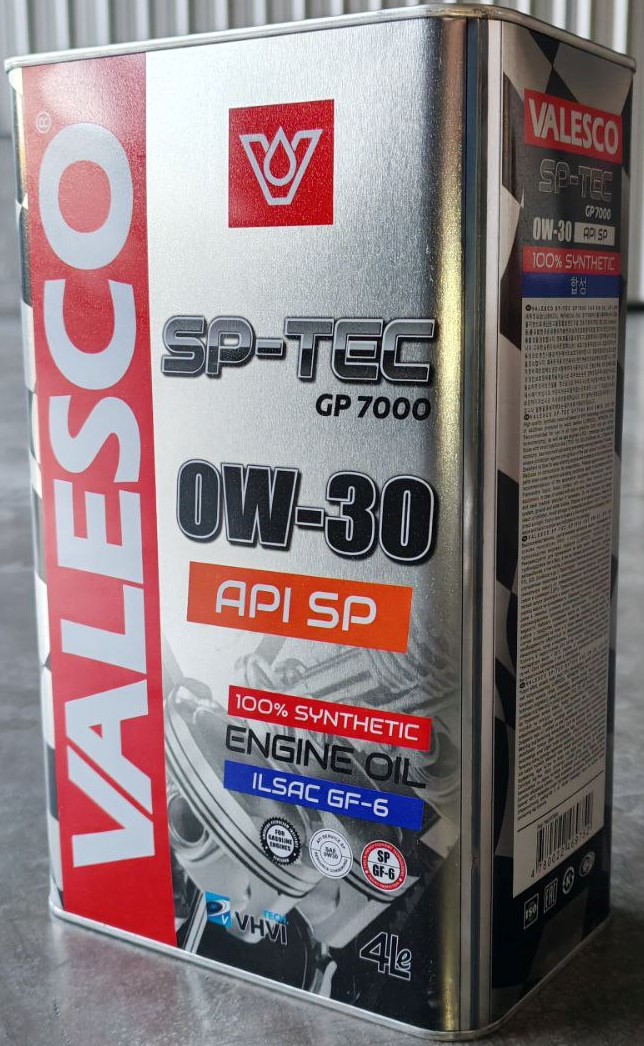 Масло моторное VALESCO SP-TEC GP 7000 0W-30; API SP синтетическое 4л**API SP ILSAC GF-6 GM dexos1 Gen 2