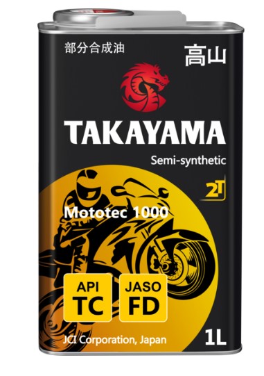 Масло Takayama Mototec 1000 2T API TC Jaso FD металл полусинтетическое 1л