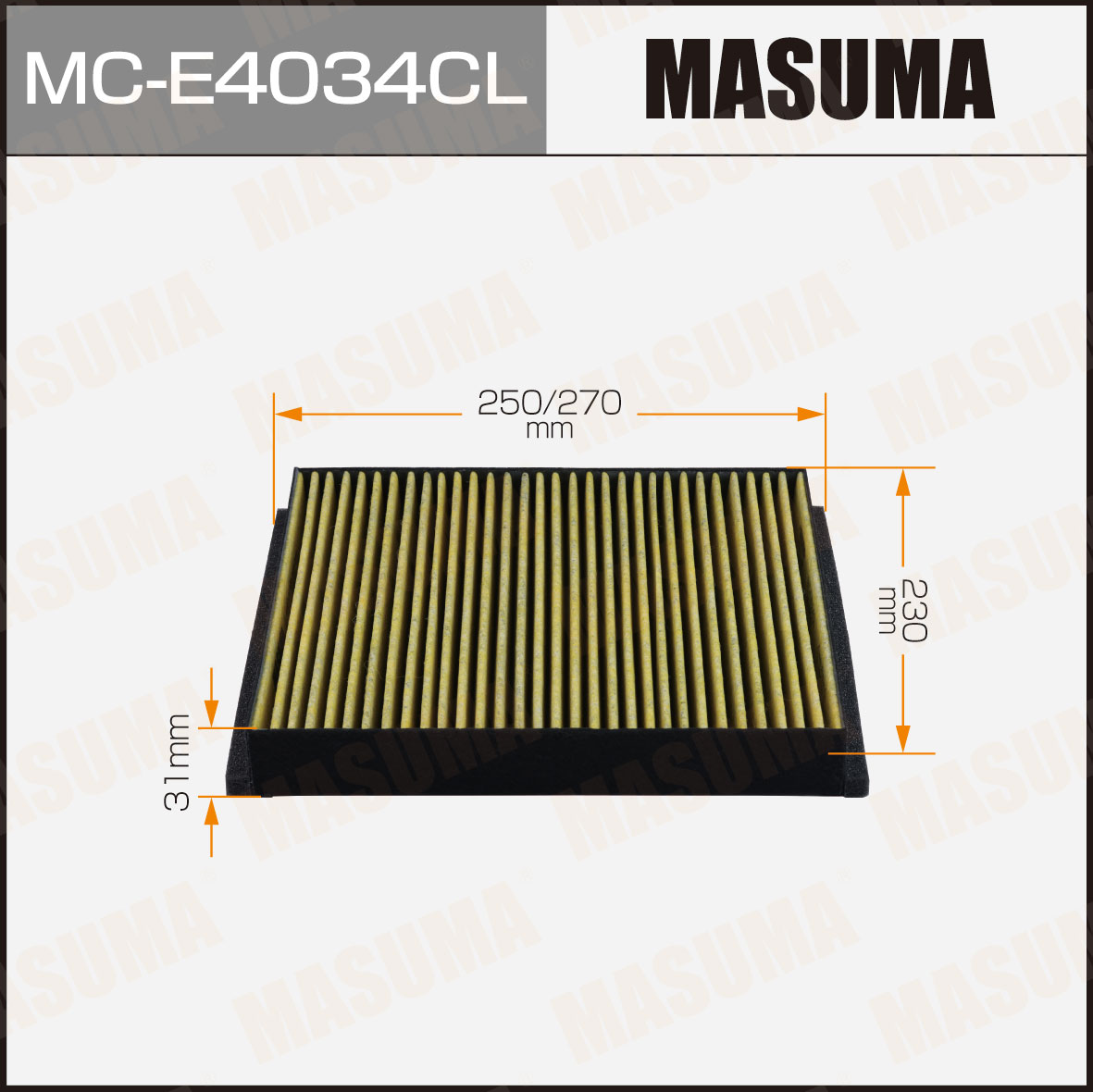 Фильтр салона AC0114 угольный Masuma