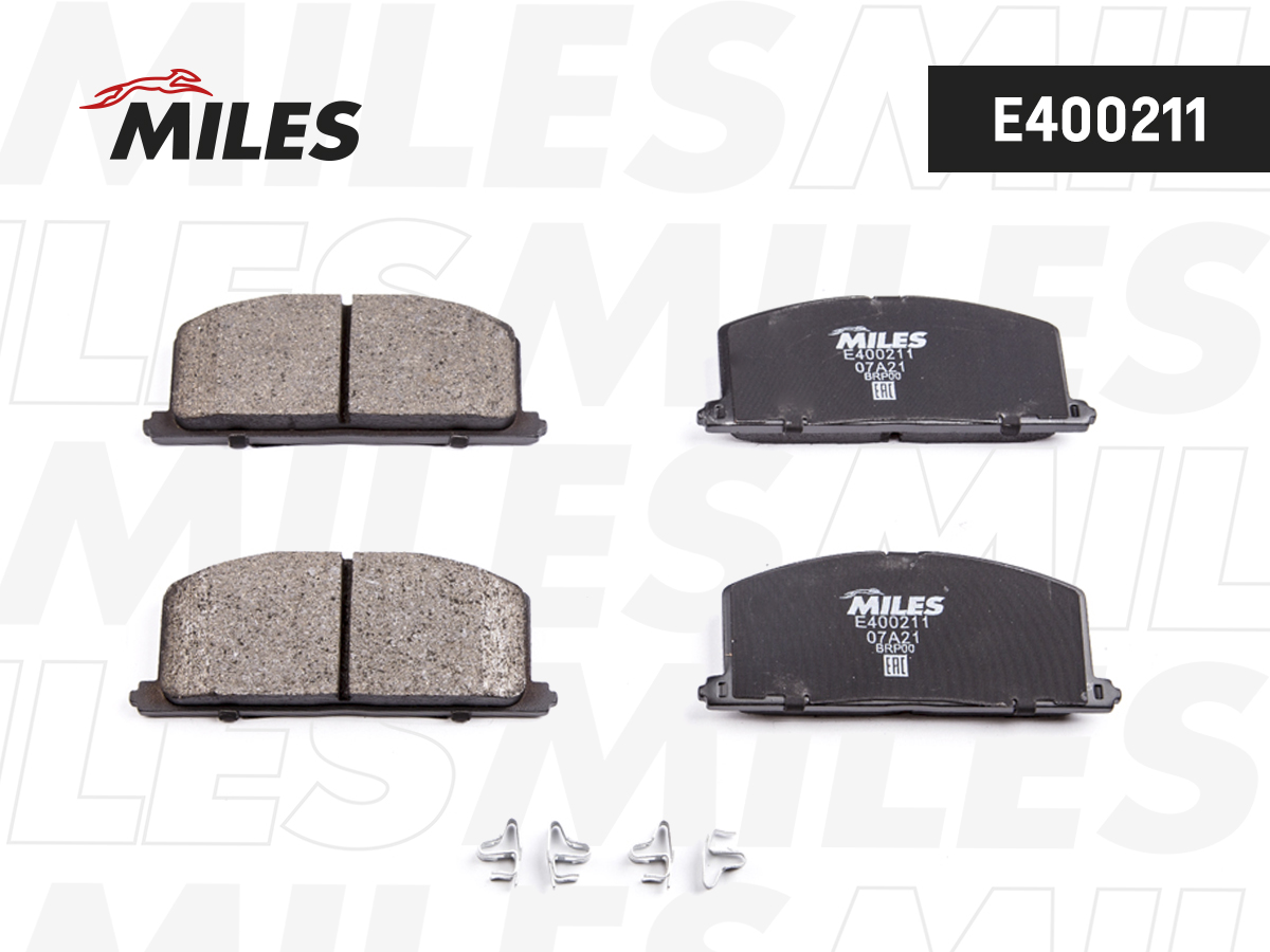 Колодки тормозные Toyota Camry, Carina, Corolla 83-92 передние Low-metallic Miles