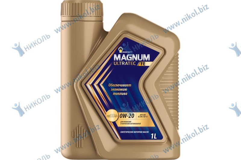 Масло моторное РосНефть 0W-20 Magnum Ultratec FE синтетическое 1л / 0W20