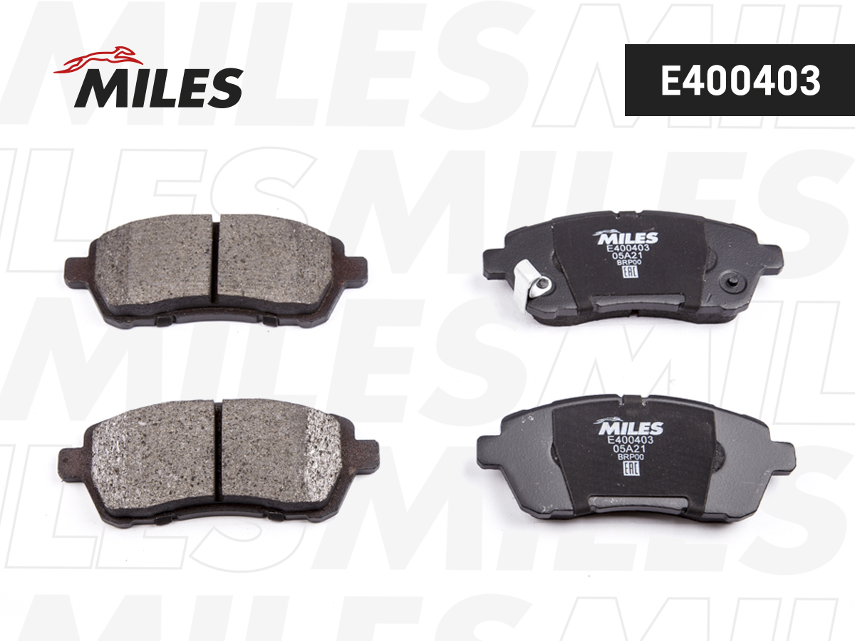 Колодки тормозные Ford Fiesta 08-; Mazda 2 07- передние Low-metallic Miles