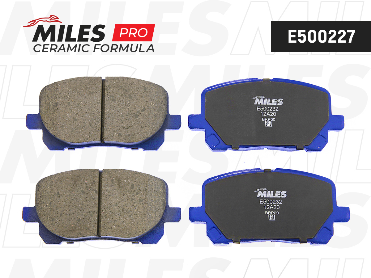 Колодки тормозные MILES E5 Ceramic TOYOTA AVENSIS VERSO 2.0/2.0D 01- передние