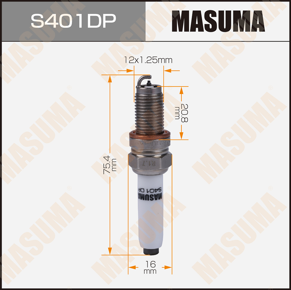 Свеча зажигания Masuma S401DP Double Platinum (PKER7A8EGS)