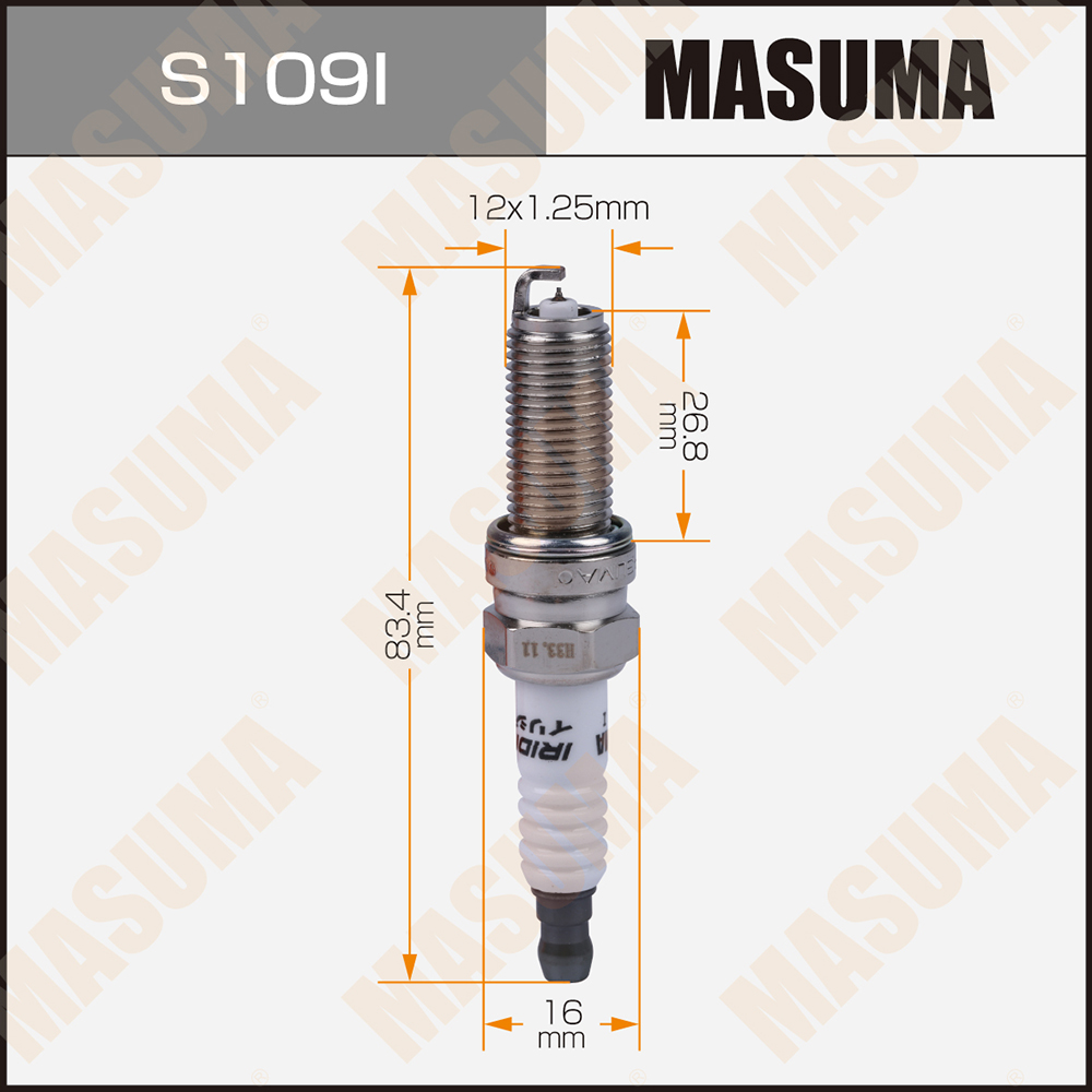 Свеча зажигания Masuma S109I Iridium (LKR7BGPS)