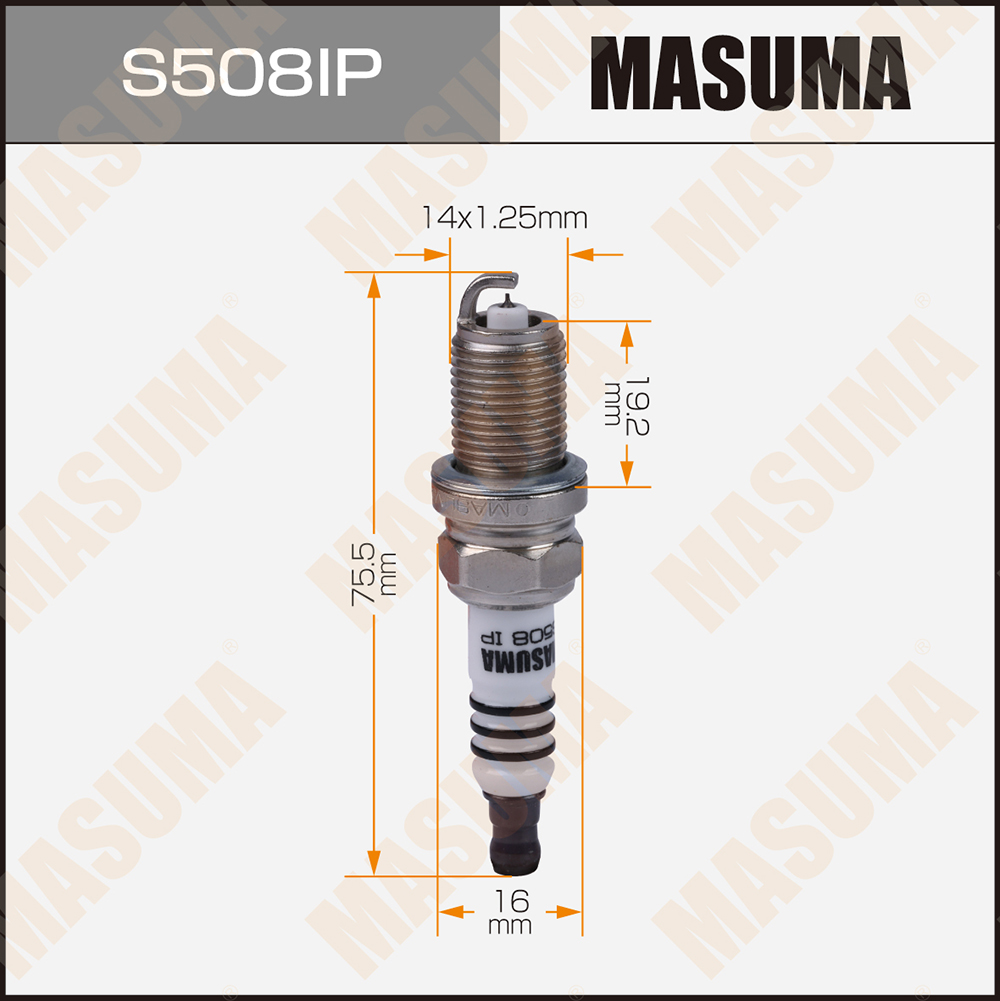 Свеча зажигания Masuma S508IP Iridium + Platinum (PFR8S8EG) (94460)
