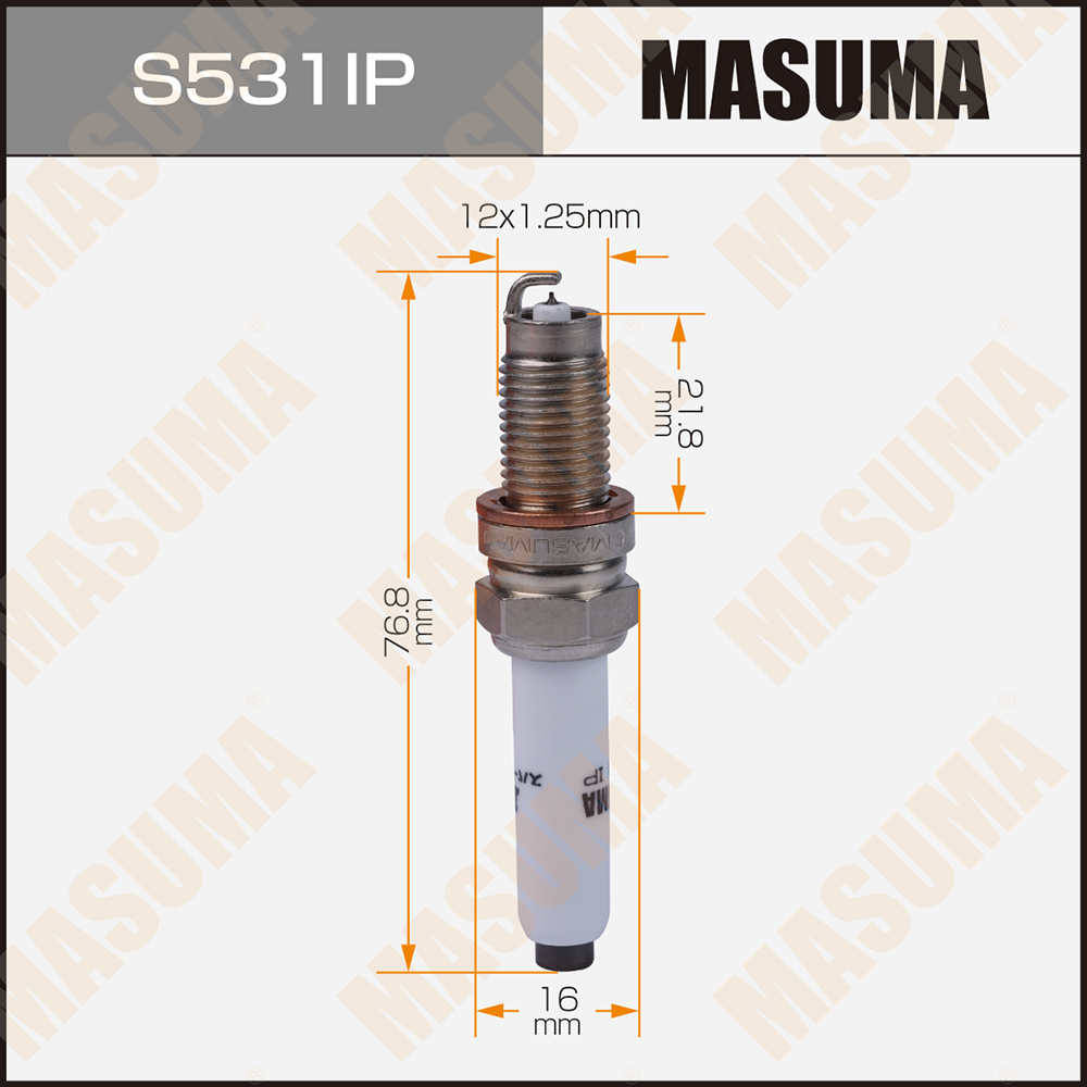 Свеча зажигания Masuma S531IP Iridium + Platinum (PZKER7B8EGS)
