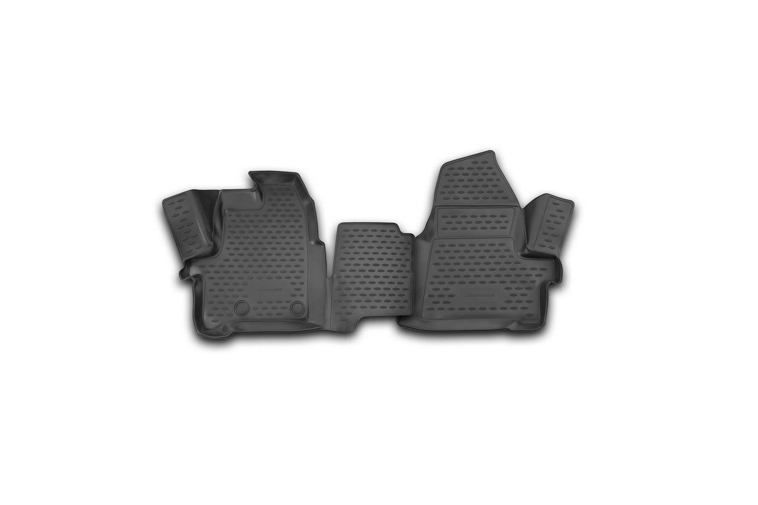 Коврики резиновые Ford Transit 2014-> 2015 3D полиуретан 2 шт. Novline