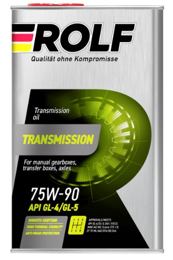 Масло трансмиссионное Rolf Transmission 75W-90 GL-4/GL-5 синтетическое металл 1л / 75W90