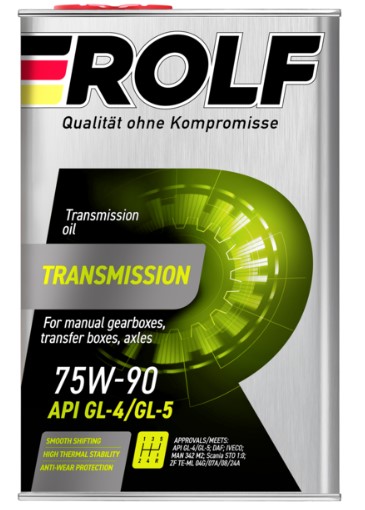Масло трансмиссионное Rolf Transmission 75W-90 GL-4/GL-5 синтетическое металл 4л / 75W90