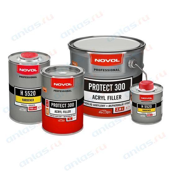 Грунт Novol акриловый 4+1 MS Protect 300 черный 1 л+0,25 л