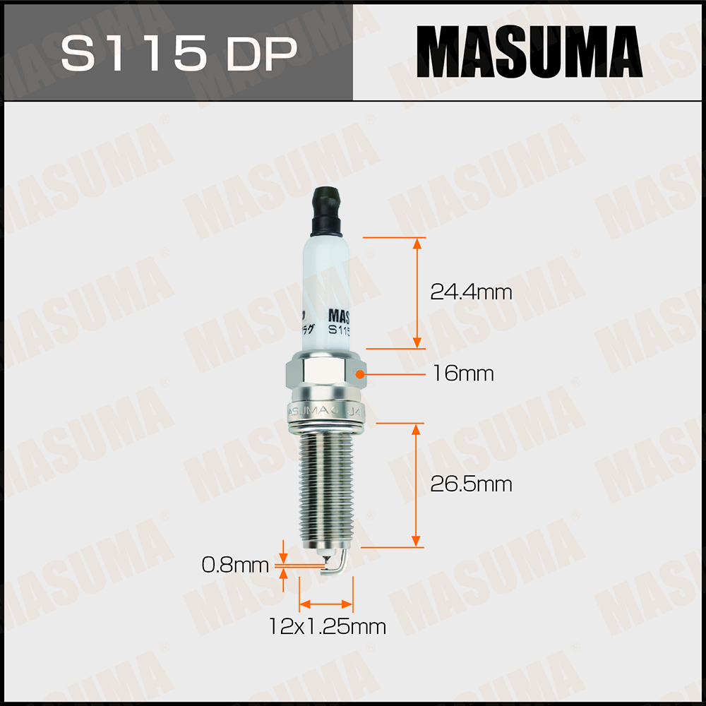 Свеча зажигания Masuma S115DP Double Platinum (PLKR7A) Mercedes M272, M273