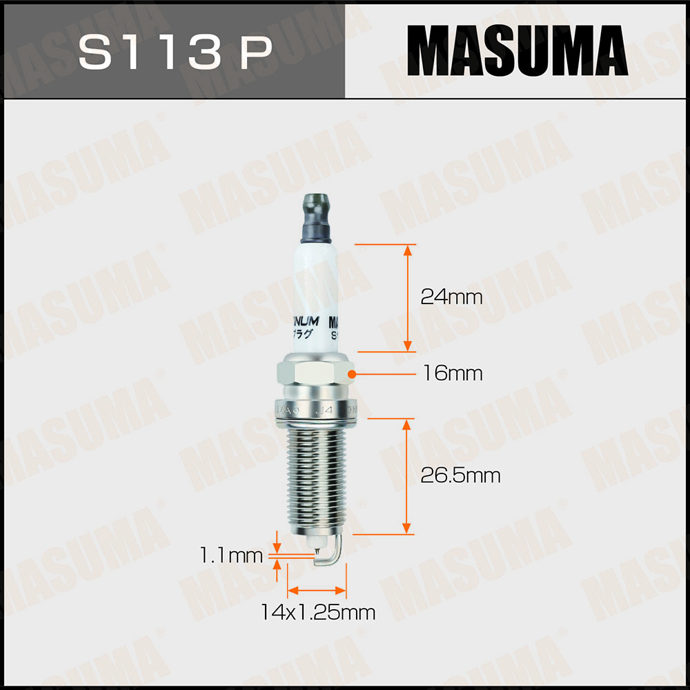Свеча зажигания Masuma S113P Platinum (LZFR6AP11GS) BMW