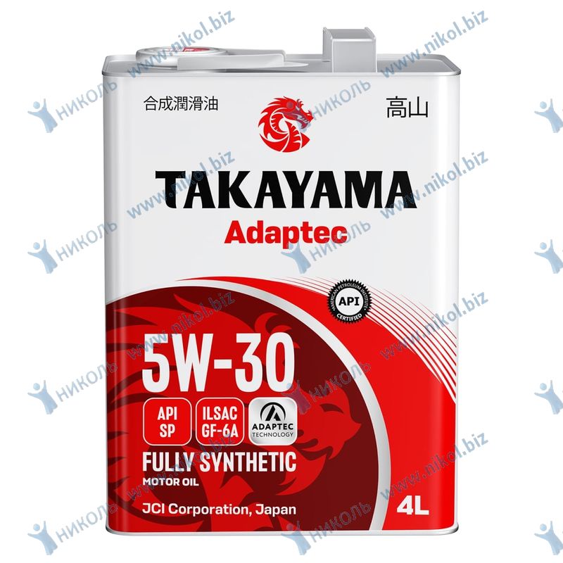 Масло моторное Takayama 5W-30 Adaptec ILSAC GF-6A SP cинтетическое 4л металл 5W30