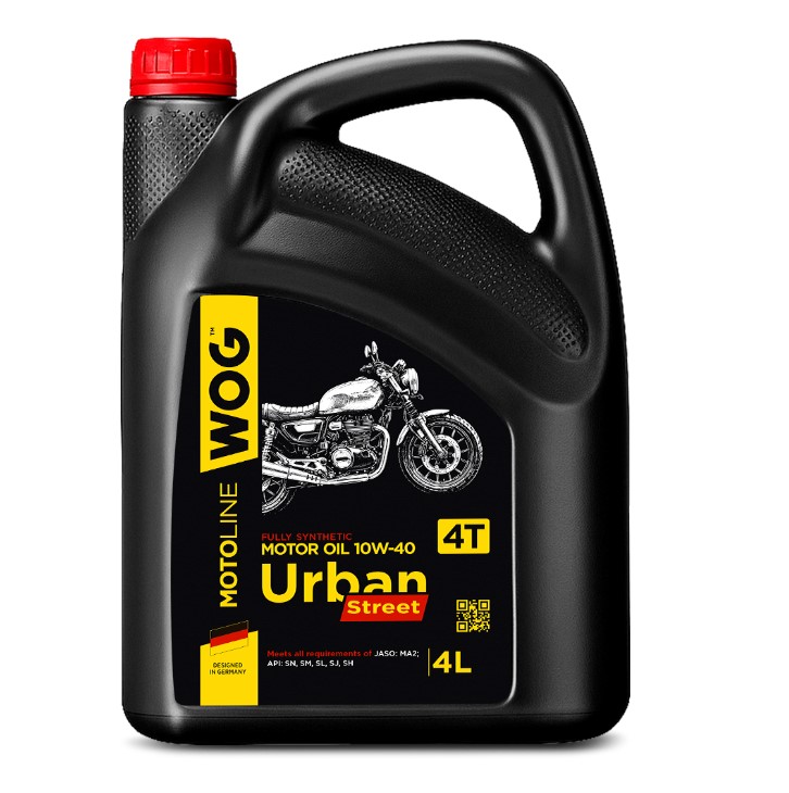 Масло моторное WOG 10W-40 MOTO Urban Street 4T 4 л
