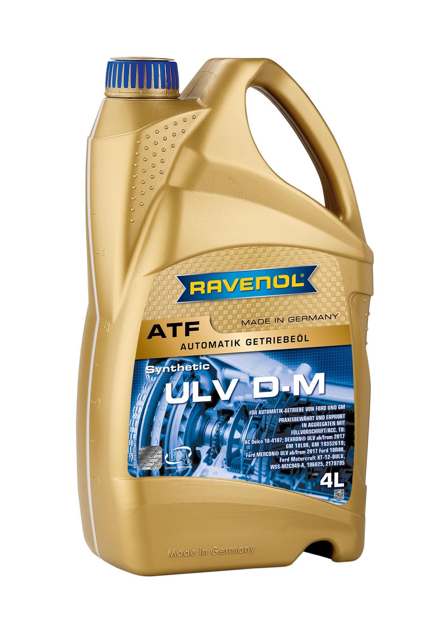 Масло трансмиссионное Ravenol ATF ULV D-M синтетическое 4л