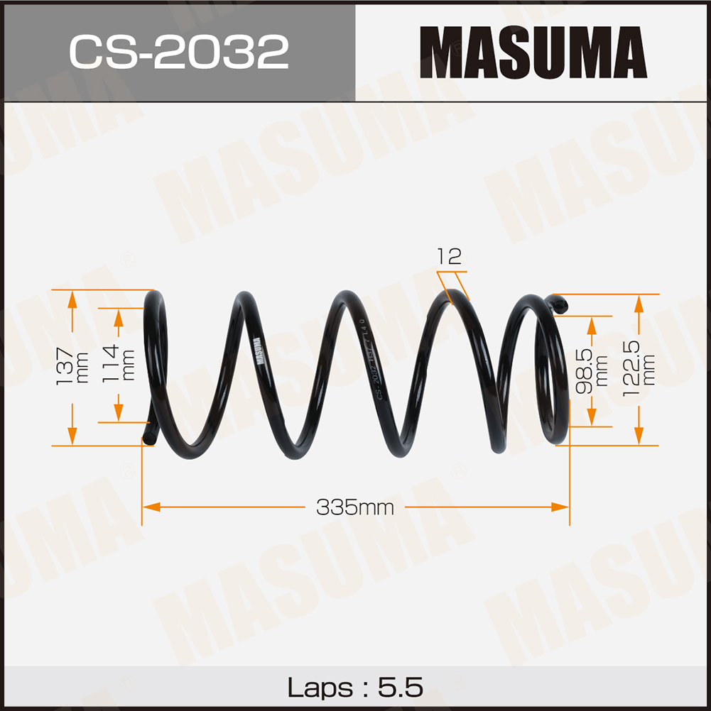 Пружина подвески Nissan TIIDA / C11 передняя Masuma