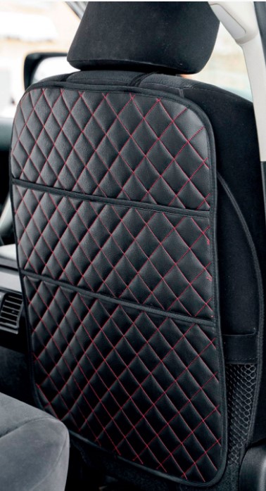 Защита спинки переднего сиденья Zipower 45 х 60 см из стеганной кожи с карманами AGA PM6236 | цена за 1 шт