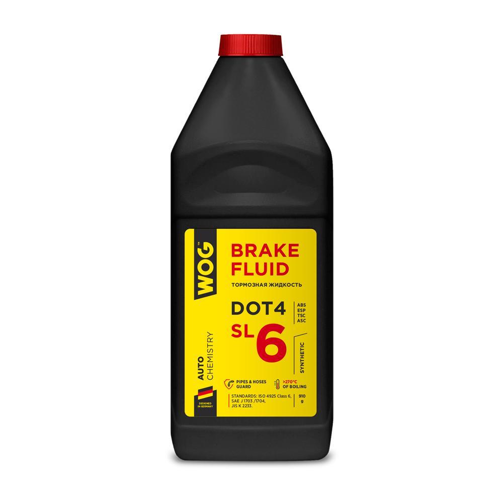 Жидкость тормозная WOG DOT4 SL6 910 г