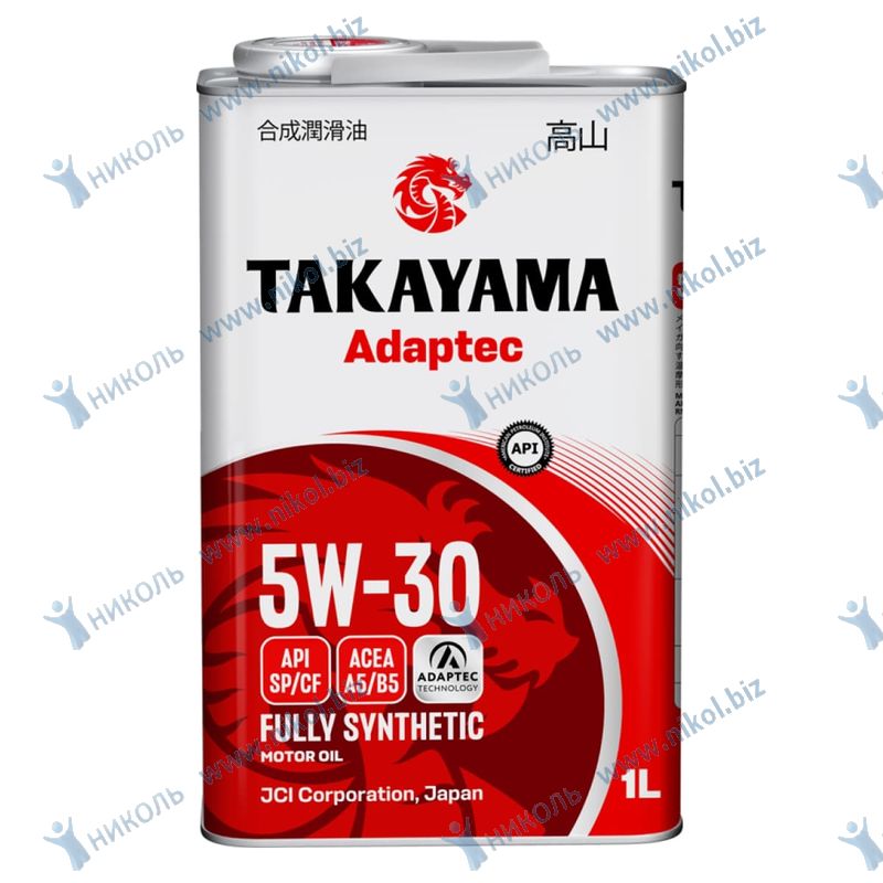 Масло моторное Takayama 5W-30 Adaptec A5/B5 SP/CF cинтетическое 1л металл 5W30