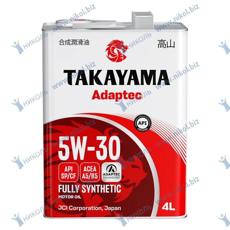Масло моторное Takayama 5W-30 Adaptec A5/B5 SP/CF cинтетическое 4л металл 5W30