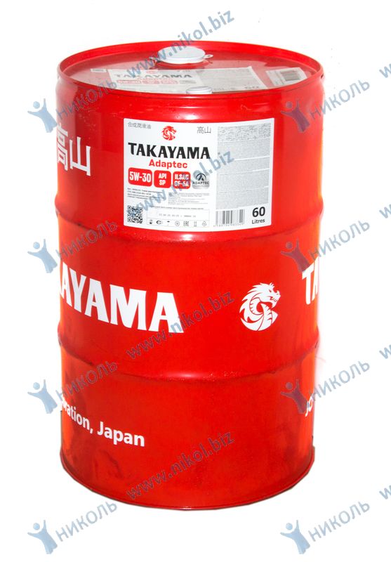 Масло моторное Takayama 5W-30 Adaptec ILSAC GF-6A SP cинтетическое 60л металл / 5W30