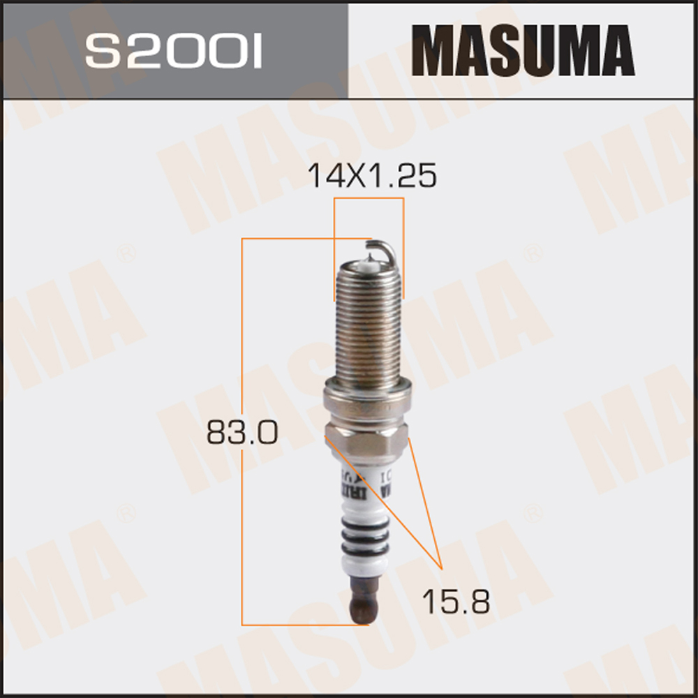 Свеча зажигания Masuma S200I Iridium (IKH16; ILZFR5B, LFR5AIX-11, LFR5AP-11, LZFR5BI-11)